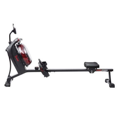 Sunny Health & Fitness Hydro + Dual Resistance Smart Magnetic Water Rowing Machine