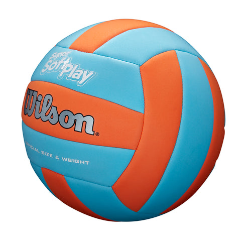Wilson Super Soft Play Volleyball Official Size - Orange/Blue