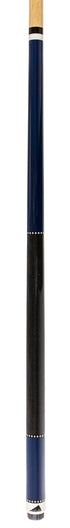 Mizerak 57 In. House Cue (2-Piece) with 12 mm Ferrule with Leather Tip, Hardwood Construction and High Gloss Finish, Blue