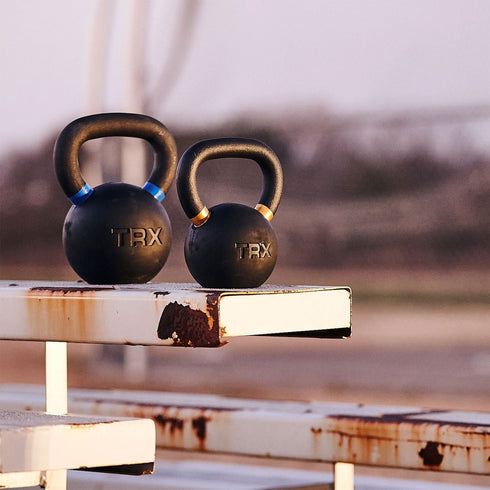 TRX Rubber Coated Kettlebell for Strength Training, 44.1 Pounds (20 kg)