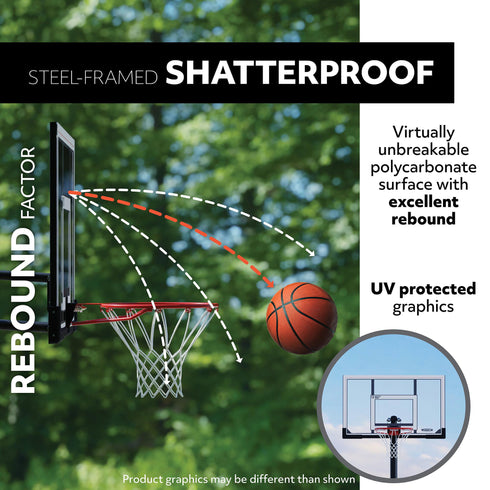 Lifetime Basketball Backboard and Rim (52-Inch Polycarbonate) - 90087