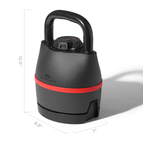 Bowflex SelectTech 840 Adjustable Kettlebell, Single, Weight Selection Dial, Adjusts 8 to 40 lb, 6 Weight Settings, 1-Year JRNY Membership Included