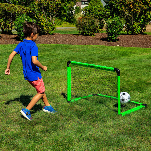 Franklin Sports Kids Mini Soccer Goal Set - Includes Goal, Ball + Pump