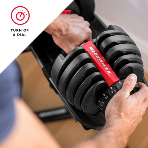 Bowflex SelectTech 552 Dumbbells, Adjustable, Pair, Free 2-Month JRNY Membership