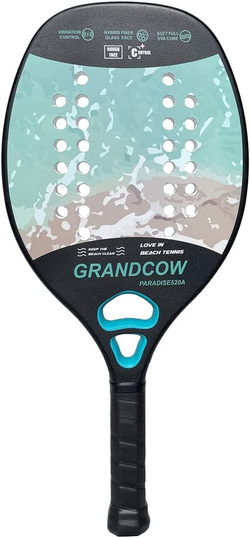 Beach Tennis Racket Paddle Rough Face Carbon Fiber Frame with EVA Core