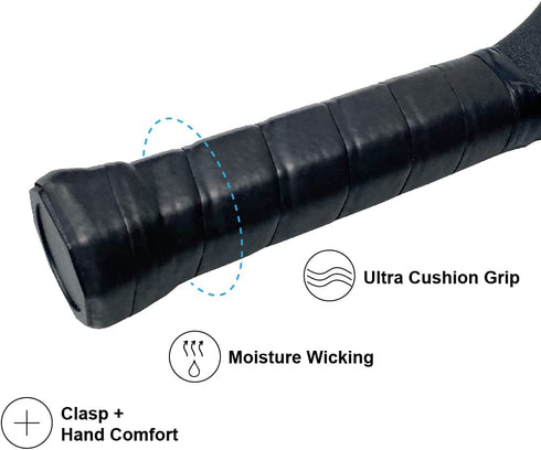 Beach Tennis Racket Paddle Rough Face Carbon Fiber Frame with EVA Core