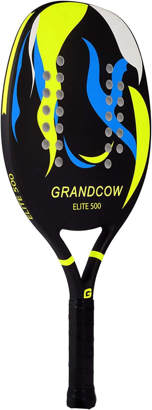 GRANDCOW Beach Tennis Paddle Racket Carbon Fiber with EVA Memory Foam Core Tennis Padel