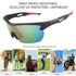 UPANBIKE Bike Cycling Sunglasses Sports Sunglasses Anti-UV400 PC Lens TR90 Unbreakable Frame Unisex Adult Goggle, Matte Black Frame/Purple Lens