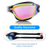 EverSport 2pack Swimming Goggles for Adult Comfortable Daily Swim Glasses with Mirrored Anti-Fog lens No Leak Water