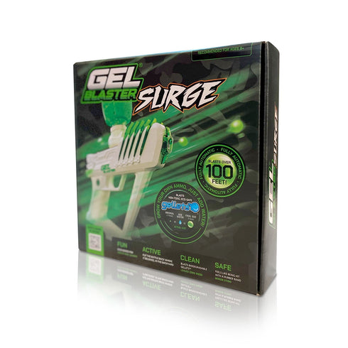 Gel Blaster SURGE, Water-Based Gel Bead Blaster with 10,000 Electric Green Gellet Pack