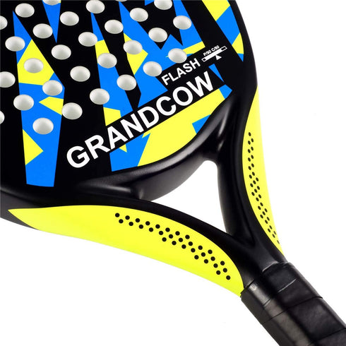 GRANDCOW Tennis Paddle Racket Padel Carbon Fiber Surface with EVA Memory Flex Foam Core