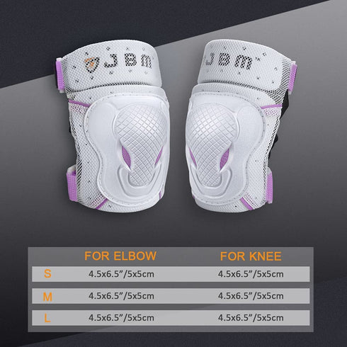 JBM BMX Knee and Elbow Pads with Wrist Guards Elbow and Knee Pads Adult Skateboard Pads Adult Elbow Knee Pads