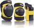 JBM Adult/Child Knee Pads Elbow Pads Wrist Guards 3 in 1 Protective Gear Set for Multi Sports Skateboarding Inline Roller Skating Cycling