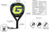 GRANDCOW Tennis Paddle Racket Padel Carbon Fiber Surface with EVA Memory Flex Foam Core