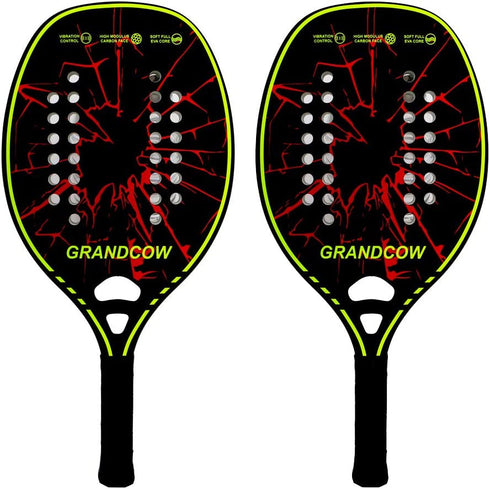 Beach Tennis Paddle Racket Racquet Carbon Frame with Soft EVA core New Model