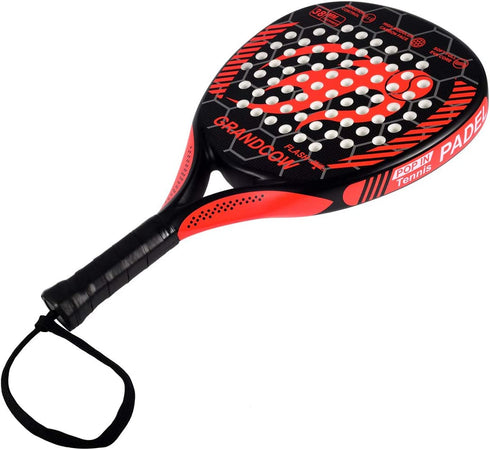 GRANDCOW Tennis Paddle Racket Padel Carbon Fiber Surface with EVA Memory Flex Foam Core