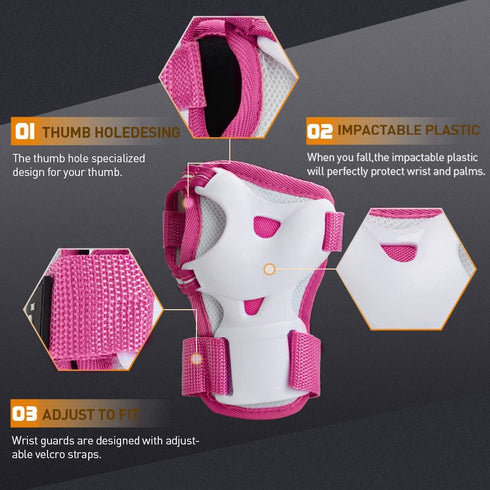 JBM BMX Knee and Elbow Pads with Wrist Guards Elbow and Knee Pads Adult Skateboard Pads Adult Elbow Knee Pads