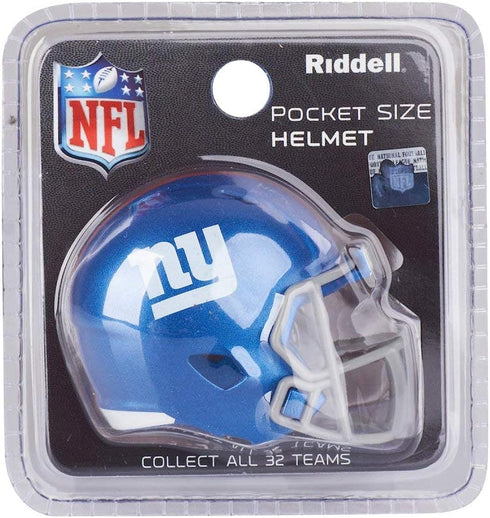 New York Giants NFL Riddell Speed Pocket PRO Micro Football Helmet