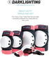 Dark Lightning Adult/Youth/Junior Knee Pads Elbow Pads Wrist Guards 3 in 1 Protective Gear