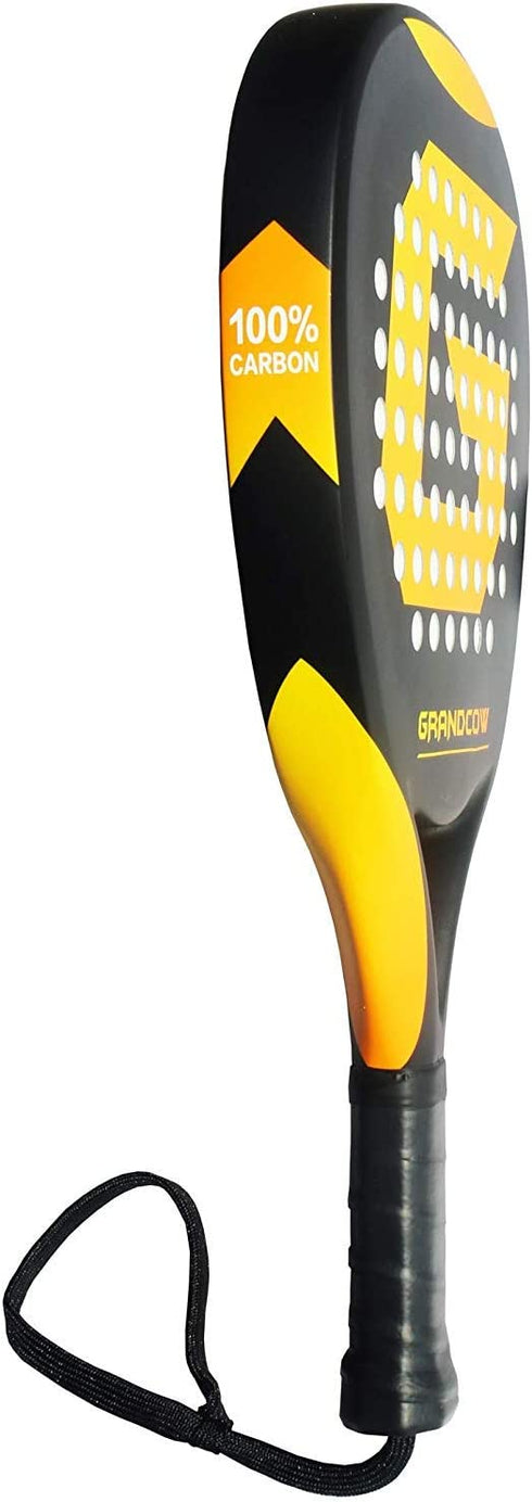 GRANDCOW Tennis Paddle Racket Padel Carbon Fiber Surface with EVA Memory Flex Foam Core