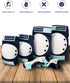 Dark Lightning Adult/Youth/Junior Knee Pads Elbow Pads Wrist Guards 3 in 1 Protective Gear