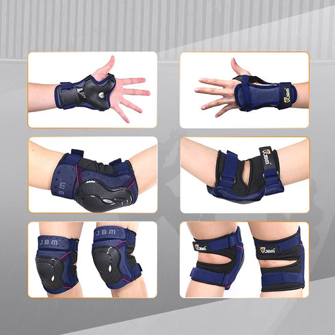 JBM BMX Knee and Elbow Pads with Wrist Guards Elbow and Knee Pads Adult Skateboard Pads Adult Elbow Knee Pads