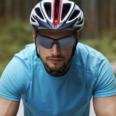 UPANBIKE Bike Cycling Polarized Sunglasses Anti-UV400 Sports Running Sunglasses TR90 Unbreakable Frame Adult Unisex Goggles, (Glossy Black Frame/Black Lens)
