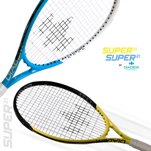 Diadem Sports Super 21" Blue Junior Tennis Racket,Strung, 7oz, Ages 6-8