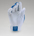 Under Armour Clean Up Batting Gloves, Medium - White/Royal