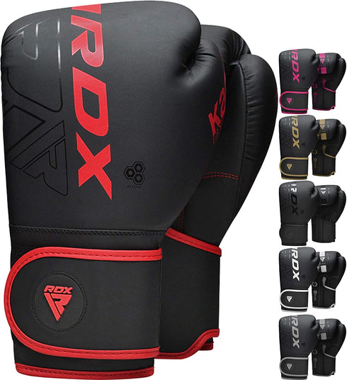 RDX Kids Boxing Gloves Sparring, KARA Patent Training Mitt, MMA, Red,6oz
