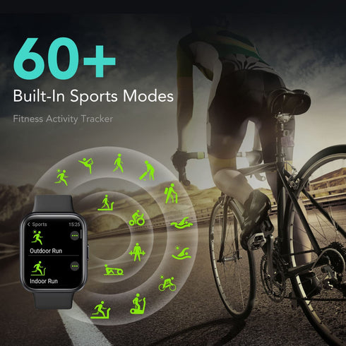 SKG Smartwatch with Alexa Built-in & Bluetooth,1.69" Fitness Tracker with IP68 Waterproof, 60+ Sports, Heart Rate SpO2 Monitor, V7 Pro