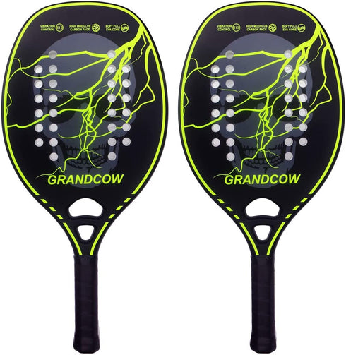 Beach Tennis Paddle Racket Racquet Carbon Frame with Soft EVA core New Model