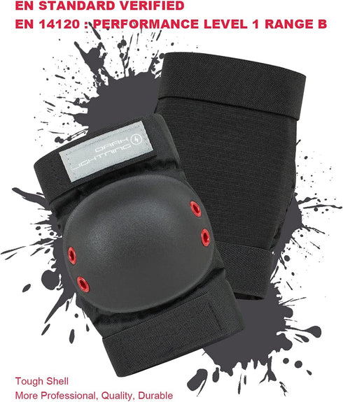 Dark Lightning Adult/Youth/Junior Knee Pads Elbow Pads Wrist Guards 3 in 1 Protective Gear