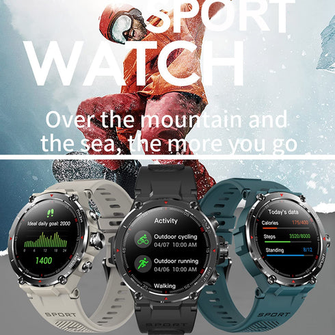 Smart Watch,Rugged Outdoor GPS Sports Fitness Watch, 15 Military-Grade Tests, Strength Exercise, 10+ Sports Modes, 5 ATM Waterproof