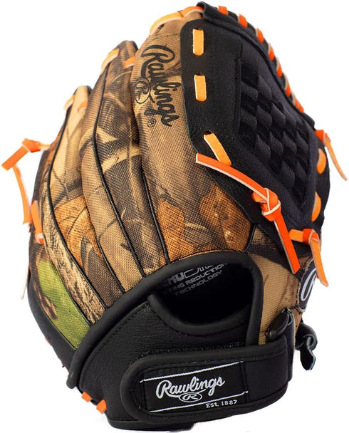Rawlings Playmaker Camo Kids Baseball Glove for Kids 5-8 - TBall Glove – 10, 10.5, 11 Inch