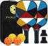 OVISBAI Pickleball Paddles Set of 2 Fiberglass Surface Paddleswith 4 Pickleball Balls, 2 Racquets, 2 Pickleball Ball Retriever, 1 Carry Bag