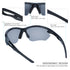 UPANBIKE Bike Cycling Polarized Sunglasses Anti-UV400 Sports Running Sunglasses TR90 Unbreakable Frame Adult Unisex Goggles, (Glossy Black Frame/Black Lens)