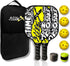 HitsX Pickleball Paddles, Graphite Pickleball Paddles Set of 2 Pickleball Racquet 4 Balls 1 Portable Bag