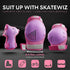 SKATEWIZ Skateboard Protective Gear Set Elbow Pads Roller Derby and Knee Pads Skating