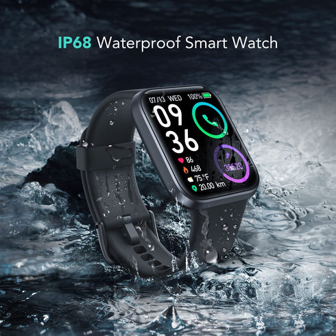 SKG Smartwatch with Alexa Built-in & Bluetooth,1.69" Fitness Tracker with IP68 Waterproof, 60+ Sports, Heart Rate SpO2 Monitor, V7 Pro