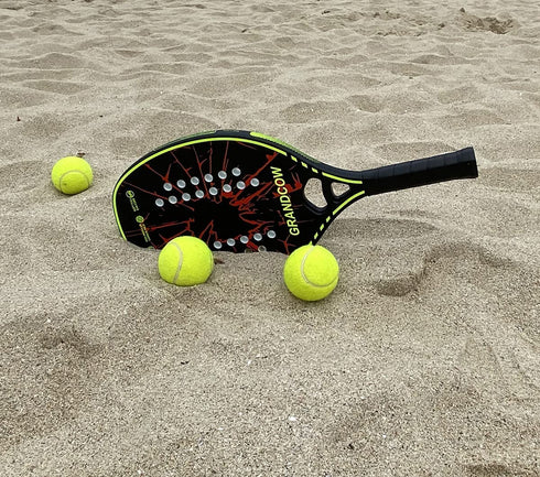 Beach Tennis Paddle Racket Racquet Carbon Frame with Soft EVA core New Model