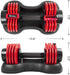 Elevens 50 Lb. Adjustable Dumbbells - Fast Adjusting Dial Weights - Workout Exercise, Strength Training and Fitness at Home Gym for Men and Women - Easy Removable Plates, Tray