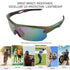 UPANBIKE Bike Cycling Sunglasses Sports Sunglasses Anti-UV400 PC Lens TR90 Unbreakable Frame Unisex Adult Goggle (Glossy Purple Frame/Black Lens)