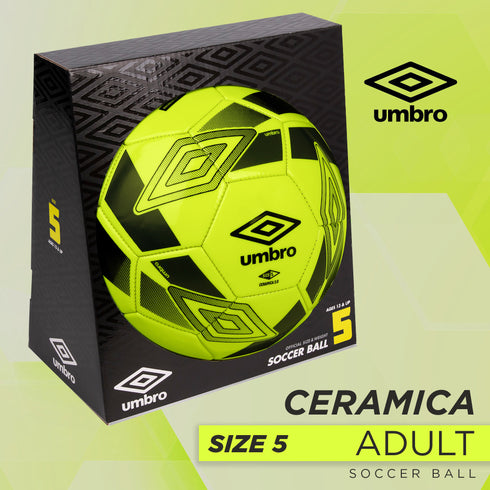 Umbro Ceramica 2.0 Size 5 Youth and Beginner Soccer Ball, Yellow