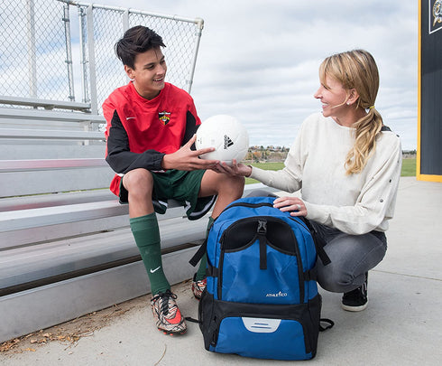 Athletico National Soccer Bag - Backpack for Soccer, Basketball & Football Includes Separate Cleat and Ball Holder