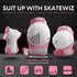 SKATEWIZ Skateboard Protective Gear Set Elbow Pads Roller Derby and Knee Pads Skating