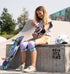 SKATEWIZ Skateboard Protective Gear Set Elbow Pads Roller Derby and Knee Pads Skating