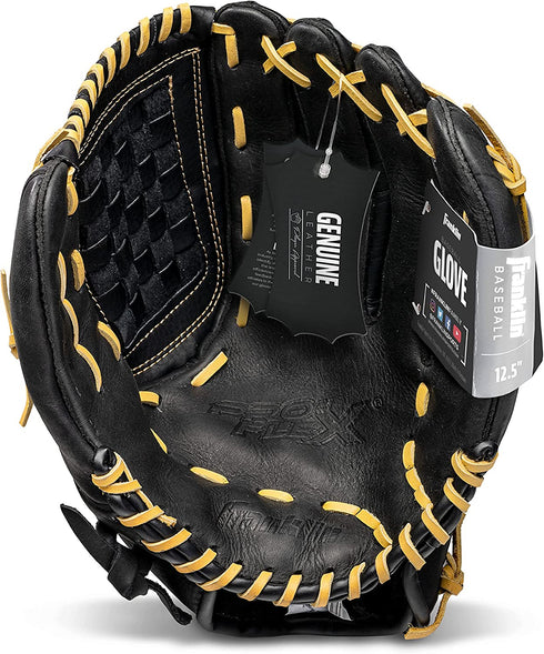 Franklin Sports ProFlex Baseball Softball Glove - Baseball + Fastpitch Softball Outfield Mitt - Left Handed Throw