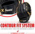 Franklin Sports ProFlex Baseball Softball Glove - Baseball + Fastpitch Softball Outfield Mitt - Left Handed Throw