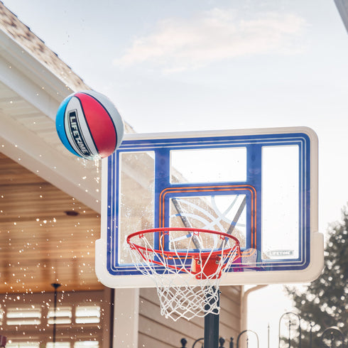 Lifetime 44" Polycarbonate Pool Side Portable Height Adjustable Basketball System, 1306